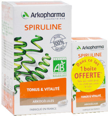 Arkopharma Arkogélules Edition Limitée Lot Spiruline Bio 150 gélules + 45 Offertes