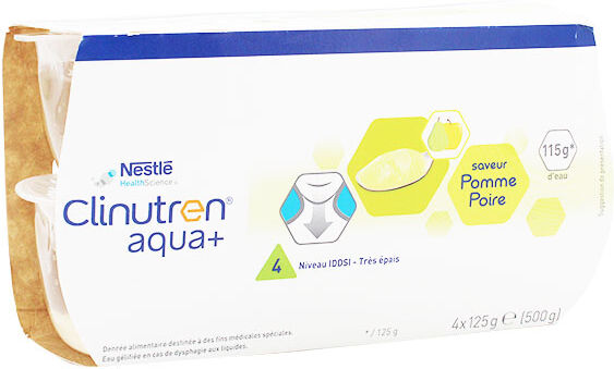 Clinutren Aqua+ Saveur Pomme-Poire 4 x 125g