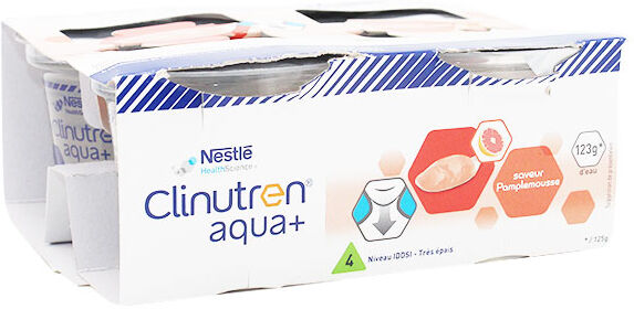 Clinutren Aqua+ Saveur Pamplemousse 4 x 125g