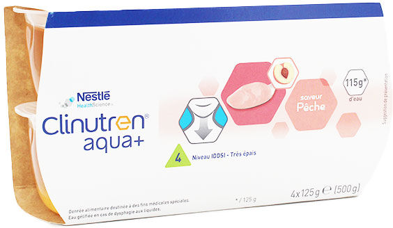 Clinutren Aqua+ Saveur Pêche 4 x 125g