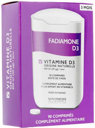 Novomedis Fadiamone Vitamine D3 90 comprimés