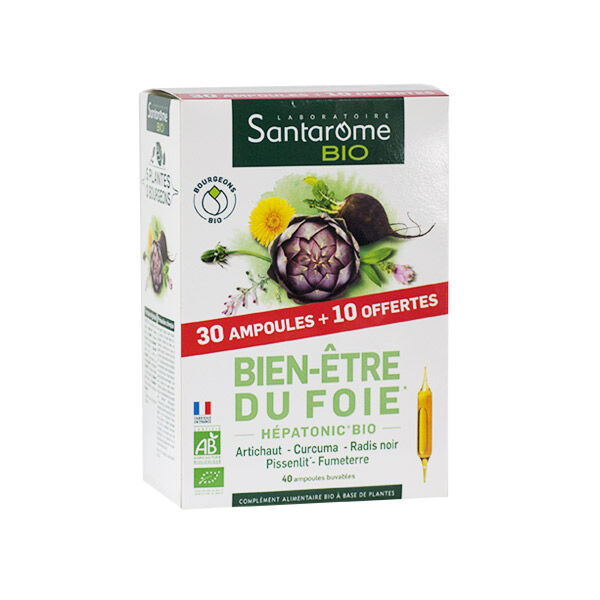 Santarome Bio Bien-Etre du Foie 30 ampoules + 10 Offertes