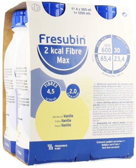 Fresenius Fresubin Max 2 Kcal Drink Vanille Aliment Liquide 4 x 300ml