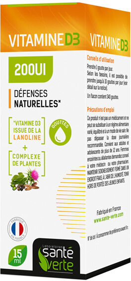 Santé Verte Vitamine D3 200 UI 15ml