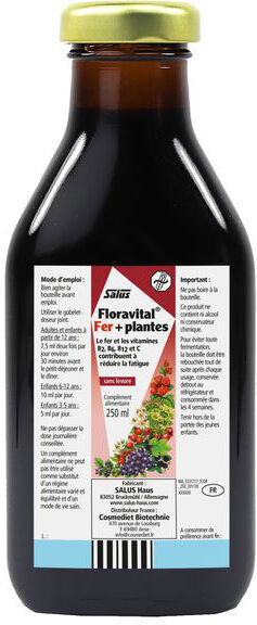 Salus Toniques Floravital Fer + Plantes 250ml