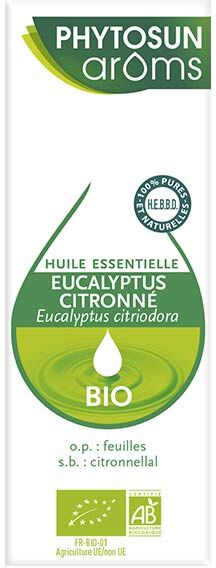 Phytosun Arôms Huile Essentielle Eucalyptus Citronné Bio 10ml