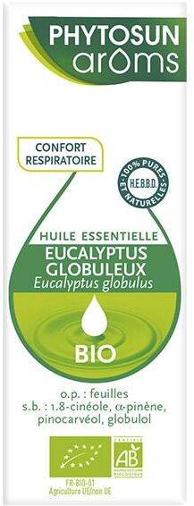 Phytosun Arôms Huile Essentielle Eucalyptus Globulus Bio 10ml