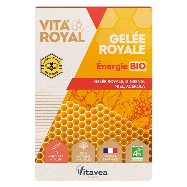 Nutrisanté Vita'Royal Gelée Royale Énergie Bio 10 ampoules