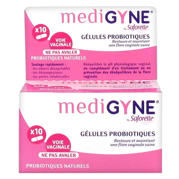 Saforelle Gynécologique Medigyne Probiotiques Voie Vaginale 10 gélules