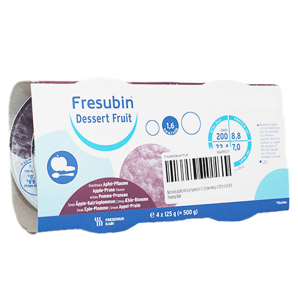 Fresenius Fresubin Dessert Fruit Compote Pomme Pruneau 4 x 125g