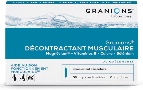 Laboratoire des Granions Granions Décontractant Musculaire 30 ampoules