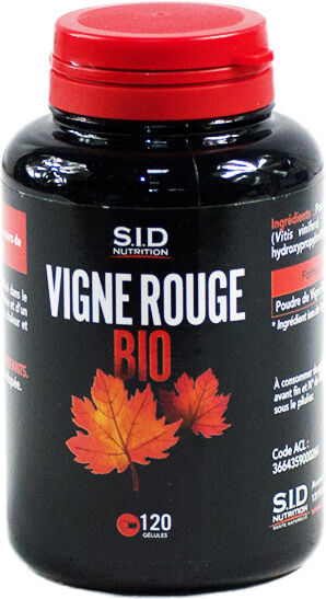 SID Nutrition Bio Vigne Rouge 120 gélules