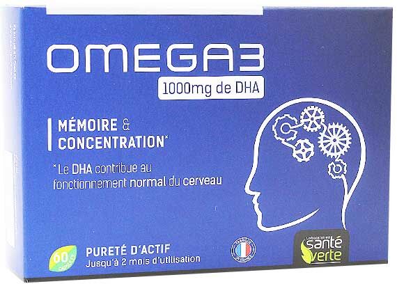 Santé Verte Oméga3 1000mg de DHA 60 capsules