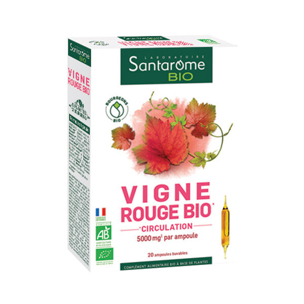 Santarome Bio Vigne Rouge 20 ampoules