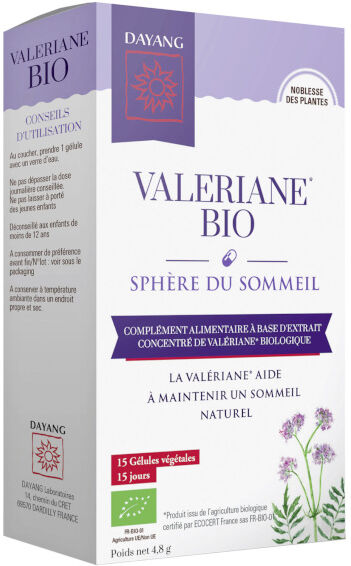 Dayang Valériane Bio Sphère du Sommeil 15 gélules végétales