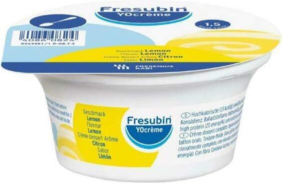 Fresenius Fresubin Yocreme Citron Dessert Lacté Hypercalorique Hyperprotéiné Aliment 4 x 200g