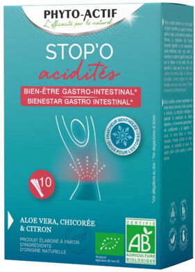 Phyto-Actif Phytoactif Stop'O Acidités Bien-Être Gastro-Intestinal 10 sticks