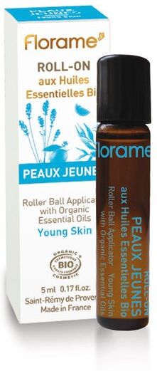 Florame Aromathérapie Roll'On Peau Jeune Anti-Imperfections Bio 5ml