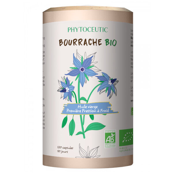 Phytoceutic Huile de Bourrache Bio 120 capsules