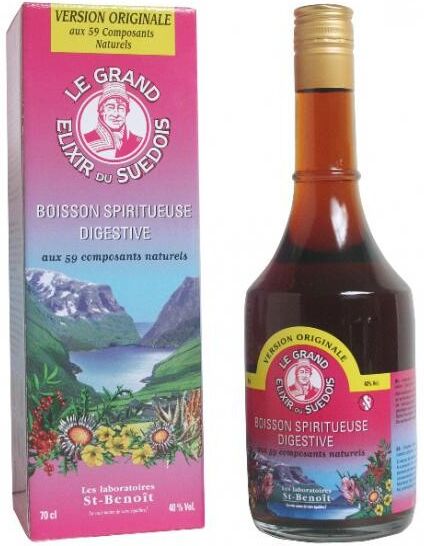 Laboratoires St-Benoît Elixir du Suédois Boisson Spiritueuse Digestive 70cl (40% vol)