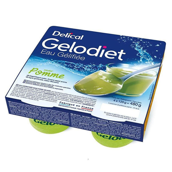 Delical Gelodiet Eau Gélifiée Pomme 4 x 120g