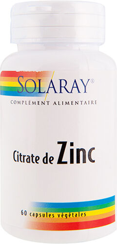 Solaray Citrate de Zinc 15mg 60 capsules végétales