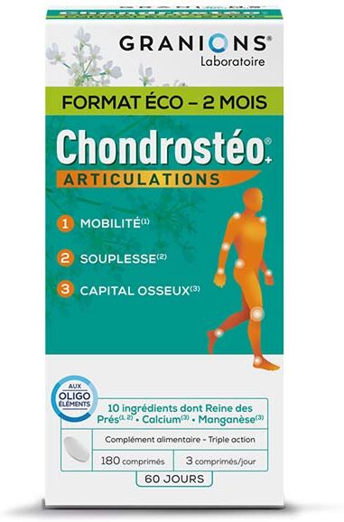 Laboratoire des Granions Chondrostéo Formule Triple Action Protection Articulaire 180 comprimés