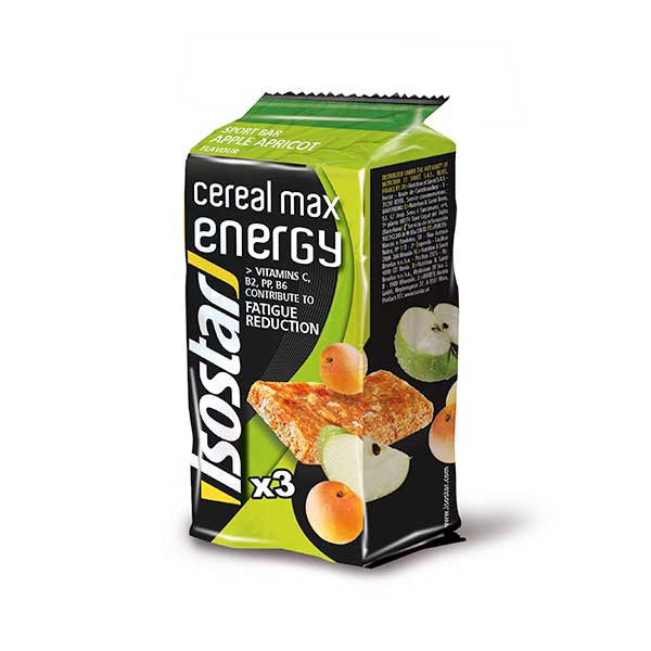 Isostar Cereal Max Energy Pomme Abricot 3 x 55g