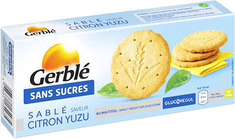 Gerblé Sans Sucres Sablé Citron Yuzu 132g