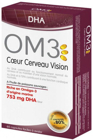 OM3 DHA - Coeur Cerveau Vision - 60 capsules