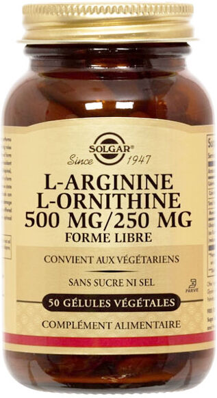 Solgar L-Arginine-L-Ornithine 500-250 50 gélules végétales