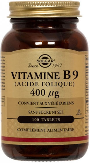 Solgar Vitamine B9 400μg 100 comprimés