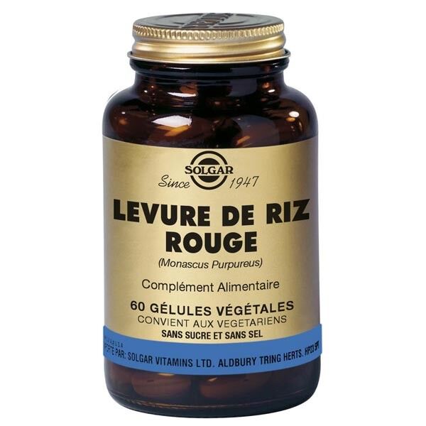 Solgar Levure de Riz Rouge 60 gélules végétales