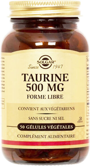 Solgar Taurine 500mg 50 gélules végétales