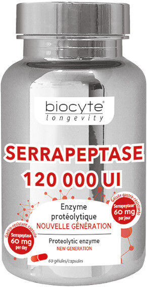 Biocyte Serrapeptase 120 000 UI 60 gélules