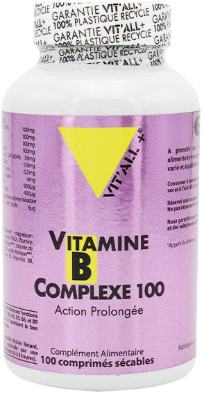 Vit'all+ Vitamines B Complexe 100 Action Prolongée 100 comprimés sécables