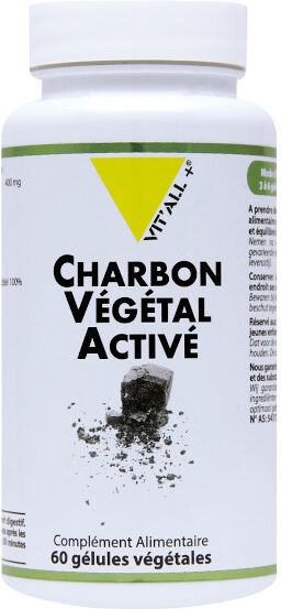 Vit'all+ Charbon Végétal Activé 60 gélules végétales