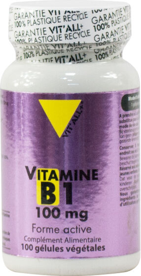 Vit'all+ Vitamine B1 100mg 100 gélules végétales