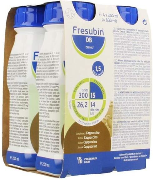 Fresenius Fresubin DB Drink Cappuccino Aliment Liquide 4 x 200ml