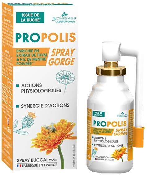 Les 3 Chênes Propolis Spray Gorge 25ml