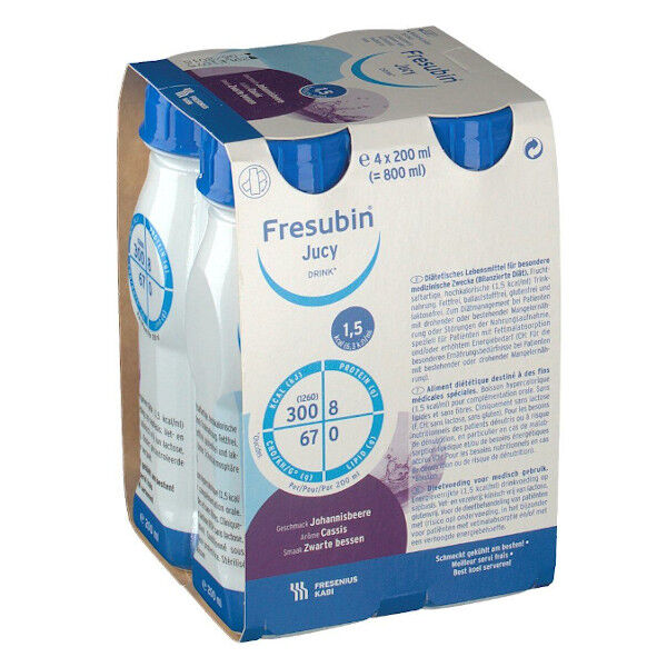 Fresenius Fresubin Drink Cassis Aliment Liquide 4 x 200ml