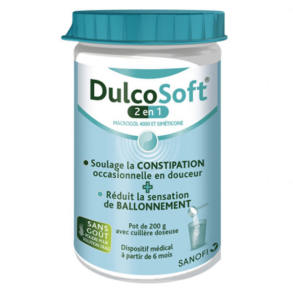 Sanofi Aventis Dulcosoft 2 en 1 Constipation et Ballonnements 200g