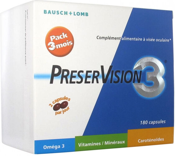 Bausch & Lomb Preservision 3 180 capsules 3 mois