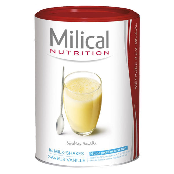Milical Hyperprotéiné Milk-Shakes Emotion Vanille 18 repas