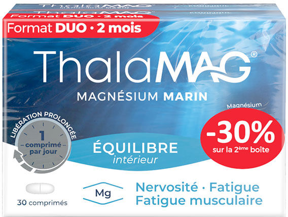 Thalamag Magnésium Marin Equilibre Intérieur LP Lot de 2 x 30 comprimés