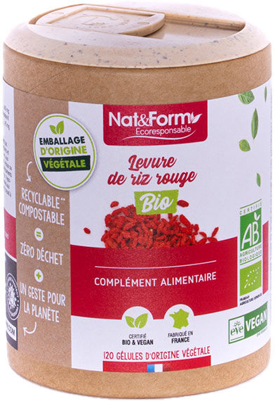 Nat & Form Écoresponsable Levure de Riz Rouge Bio 120 gélules