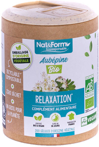 Nat & Form Écoresponsable Aubépine Bio 200 gélules