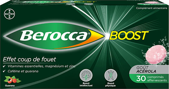 Berocca Boost Goût Acérola 30 comprimés effervescents