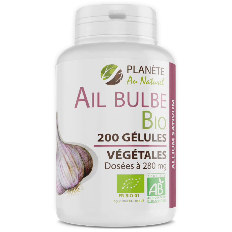 Planète au Naturel Ail Bio - 280 mg - 200 gélules végétales