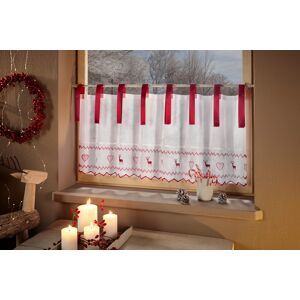 Home affaire Scheibengardine »Heart-Elk«, (1 St.), mit Weihnachttlichen... rot  60 cm